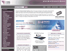 Tablet Screenshot of diamonddentalsupplies.com